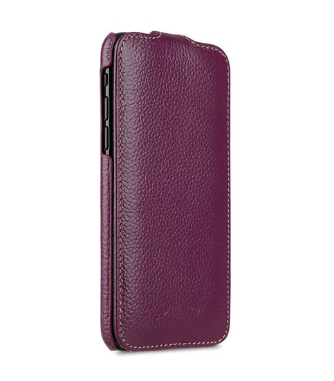 Melkco Leather Jacka iPhone X hoesje Paars