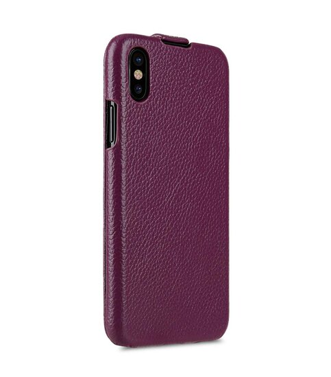 Melkco Leather Jacka iPhone X hoesje Paars