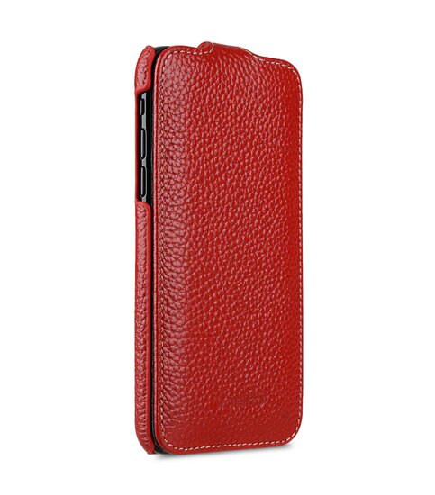 Melkco Leather Jacka iPhone X hoesje Rood