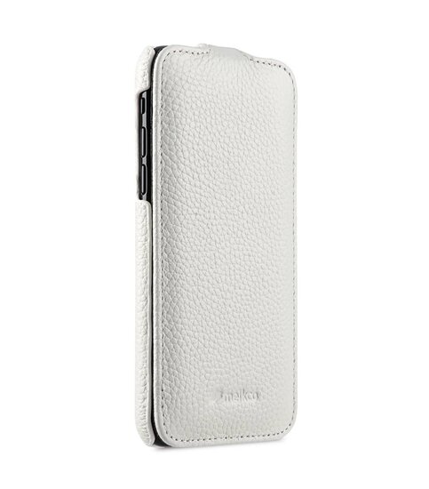 Melkco Leather Jacka iPhone X hoesje Wit