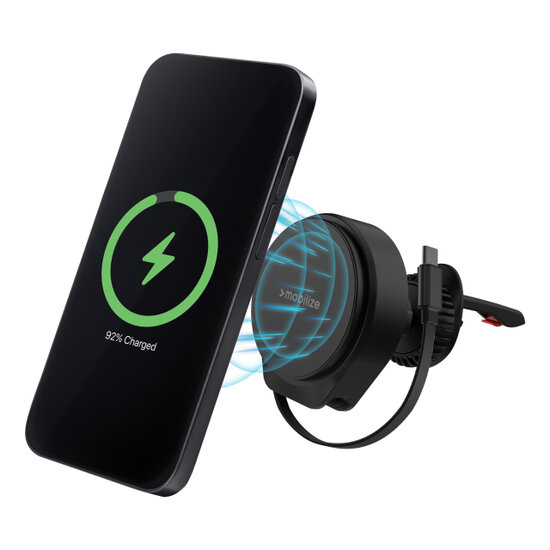 Mobilize MagSafe autohouder met uittrekbare USB-C kabel