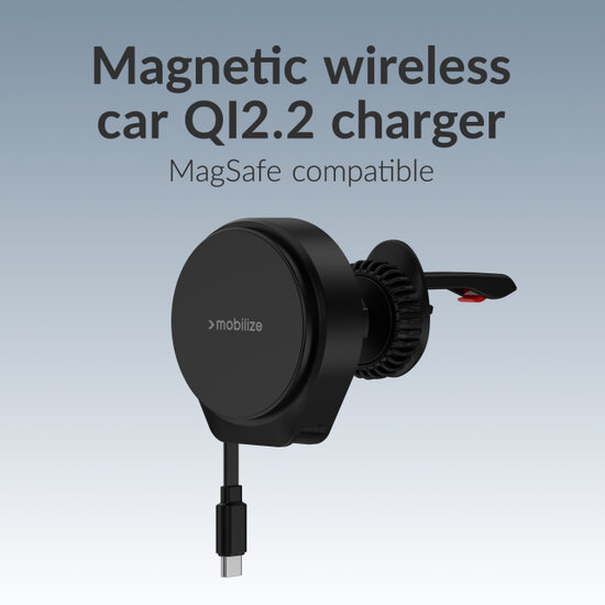Mobilize MagSafe autohouder met uittrekbare USB-C kabel