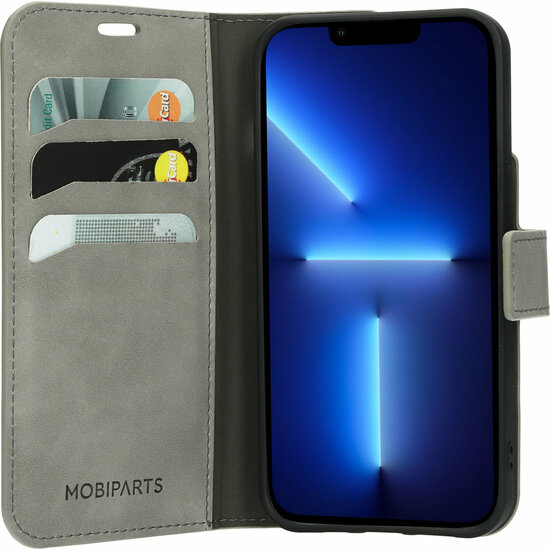 Mobiparts Classic Wallet iPhone 13 Pro Max hoesje Grijs