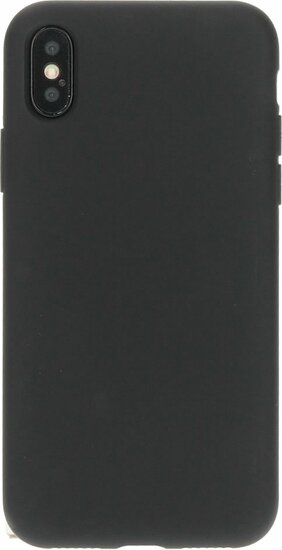 Mobiparts Silicone iPhone XS / X hoesje Zwart 