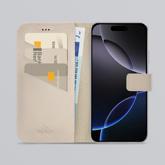My Style Flex Wallet iPhone 16 Pro Max hoesje taupe