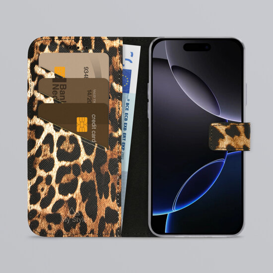 My Style Flex Wallet iPhone 16 Pro hoesje leopard