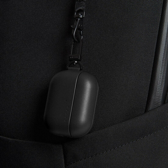 Mujjo Echelon leren AirPods Pro 3 hoesje zwart
