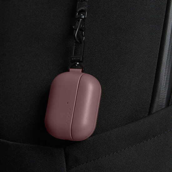 Mujjo Echelon leren AirPods Pro 3 hoesje rood