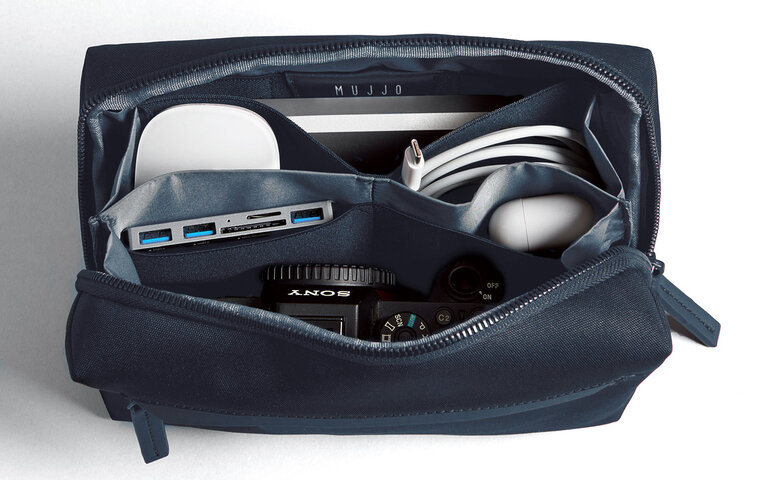 Mujjo Tech Case organizer blauw