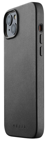 Mujjo Leather MagSafe iPhone 14 Plus hoesje zwart