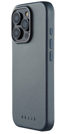 Mujjo Leather MagSafe iPhone 16 Pro Max hoesje maiza blauw
