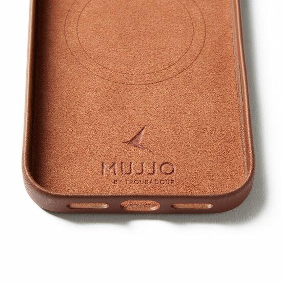 Mujjo Full Leather iPhone 17 Pro Max hoesje tan