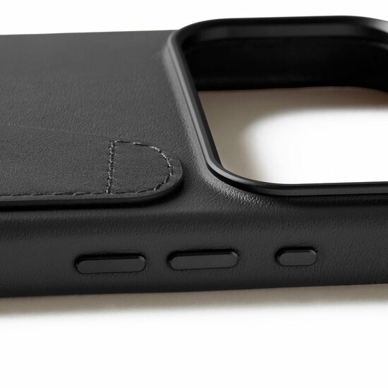 Mujjo Full Leather Wallet&nbsp;iPhone 17 Pro Max hoesje zwart