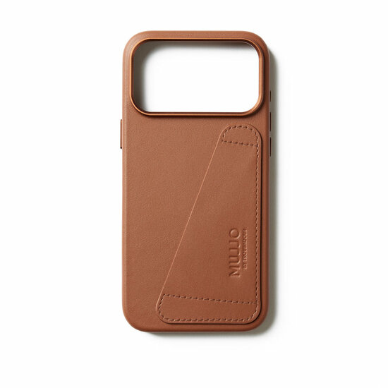Mujjo Full Leather Wallet&nbsp;iPhone 17 Pro Max hoesje tan