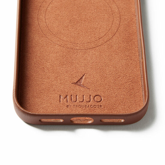 Mujjo Full Leather Wallet&nbsp;iPhone 17 Pro Max hoesje tan