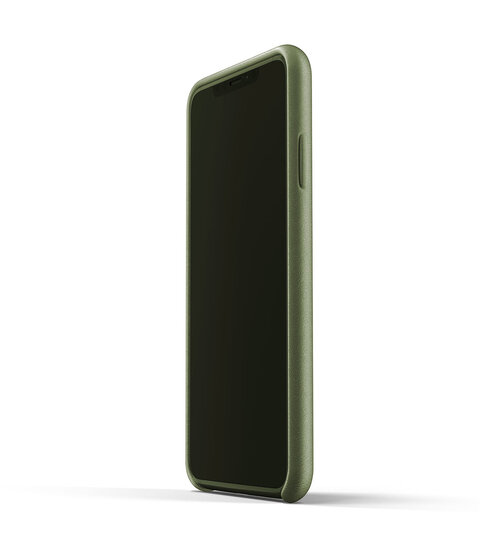 Mujjo Leather Wallet iPhone XS Max hoesje Groen