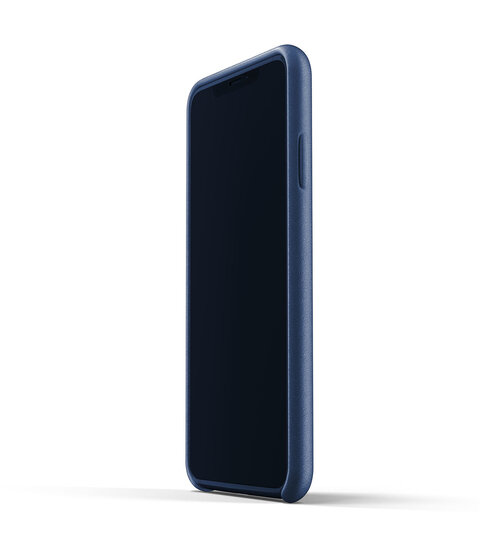 Mujjo Leather iPhone XS Max hoesje Blauw