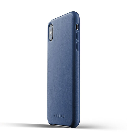 Mujjo Leather iPhone XS Max hoesje Blauw