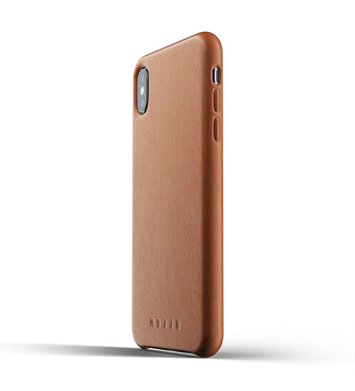 Mujjo Leather iPhone XS Max hoesje Tan