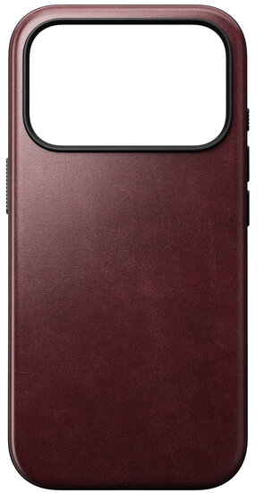 Nomad Modern Horween Leather iPhone 17 Pro Max hoesje burgundy