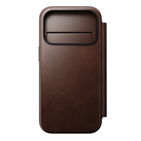 Nomad Modern Leather Folio Horween iPhone 17 Pro hoesje bruin