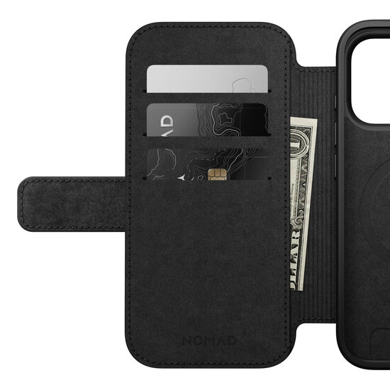 Nomad Modern Leather Folio iPhone 17 Pro hoesje tan
