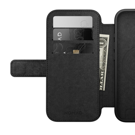 Nomad Modern Leather Folio iPhone 17 hoesje bruin