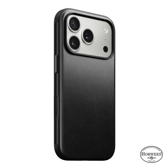 Nomad Modern Horween Leather iPhone 17 Pro Max hoesje zwart