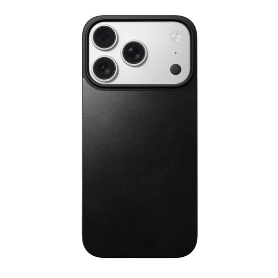 Nomad Magnetic Leather Back iPhone 17 Pro hoesje zwart