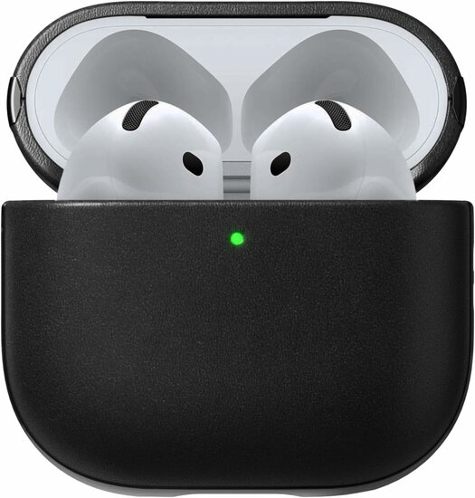 Nomad Modern Leather AirPods 4 hoesje zwart