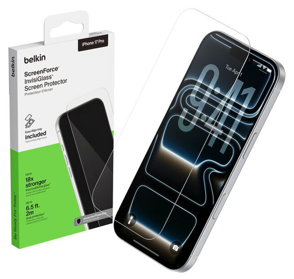 Belkin InvisiGlass iPhone 17 Pro Max glazen screenprotector