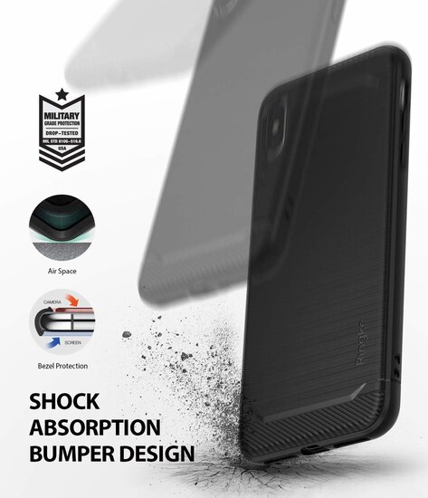Ringke Onyx iPhone Xs Max hoesje Zwart