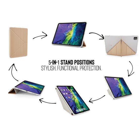 Pipetto Origami TPU iPad Pro 11 inch 2020 hoesje Goud