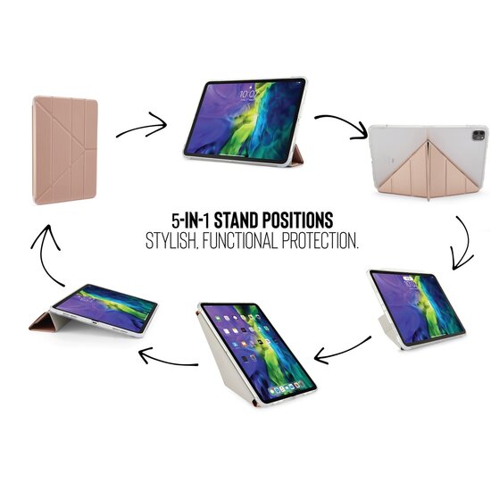 Pipetto Origami TPU iPad Pro 11 inch 2020 hoesje Rose