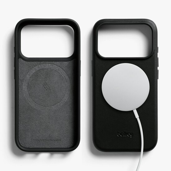 Bellroy leather iPhone 17 Pro hoesje zwart