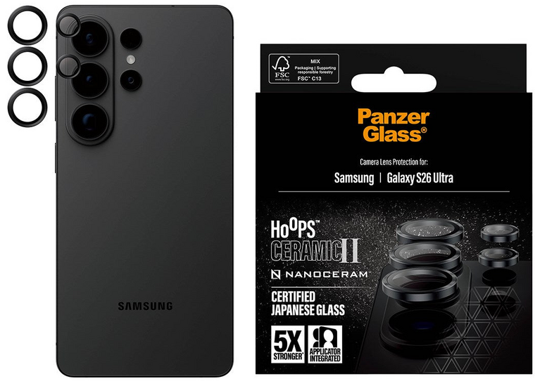 PanzerGlass Hoops Ceramic Galaxy S26 Ultra Lens screenprotector