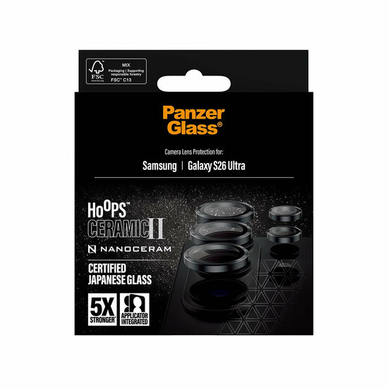 PanzerGlass Hoops Ceramic Galaxy S26 Ultra Lens screenprotector