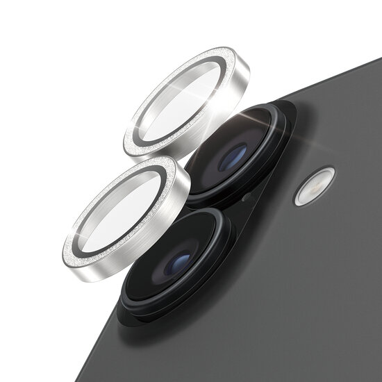 PanzerGlass Hoops Glitter iPhone 17 cameralens protector zilver