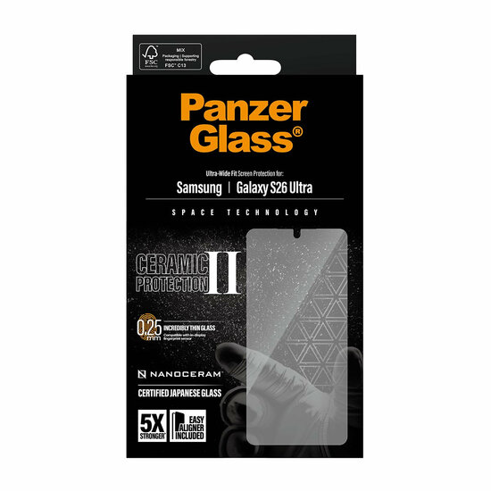 PanzerGlass Ceramic Glas-Displayschutzfolie f&uuml;r das Galaxy S26 Ultra