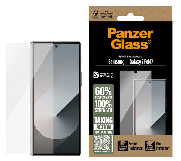 PanzerGlass Classic Galaxy Z Fold 7 screenprotector