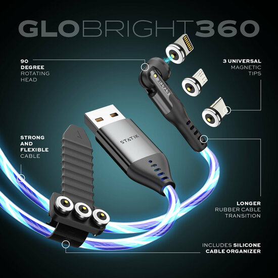 Statik Globright 360 universele kabel 2 meter
