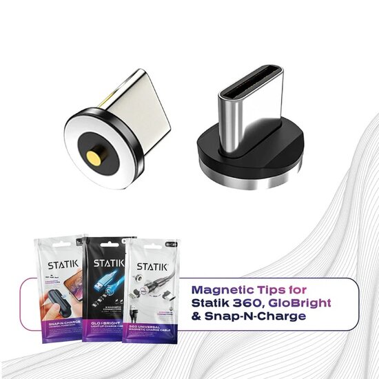 Statik Magnetische USB-C-Adapter, 3er-Pack