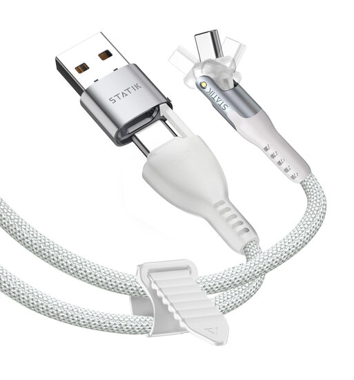Statik PowerPivot USB-C naar USB-C kabel 100 cm wit