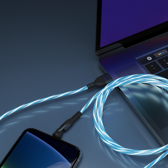 Statik PowerPivot Leuchtendes LED-Kabel USB-A auf USB-C, 100 cm