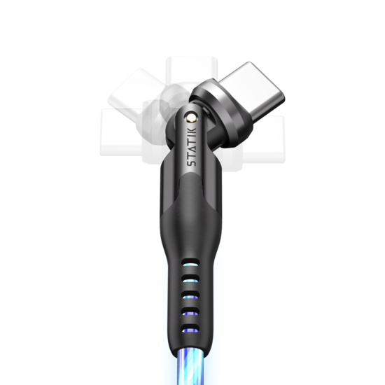 Statik PowerPivot Leuchtendes LED-Kabel USB-A auf USB-C, 100 cm
