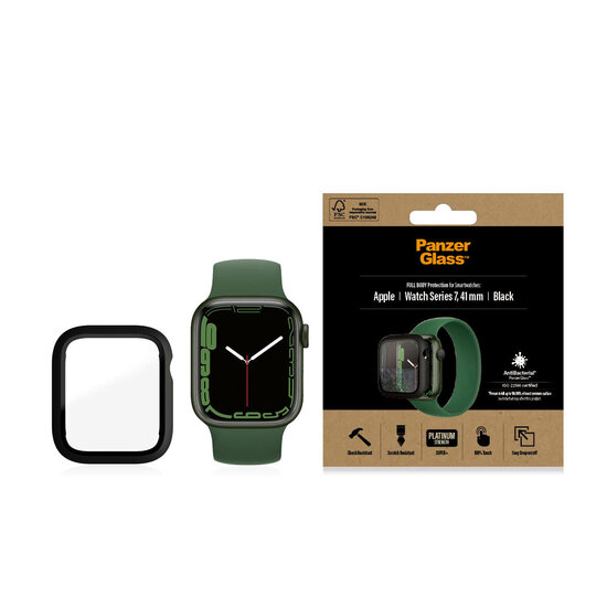 PanzerGlass Full Body Apple Watch 41 mm screenprotector Zwart