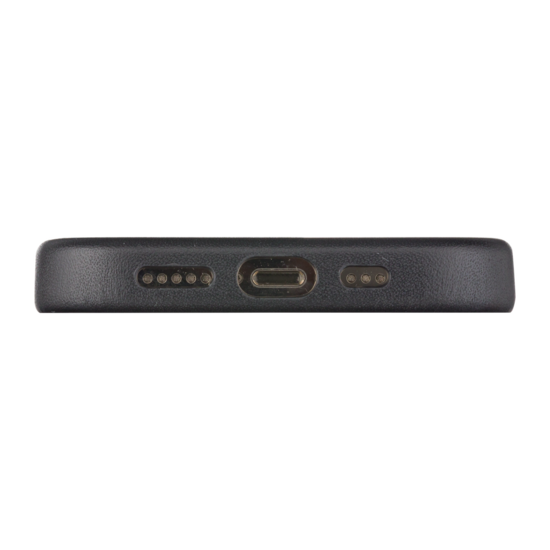 dbramante1928 leren Roskilde MagSafe iPhone 15 Pro hoesje zwart