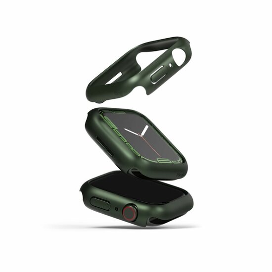 Ringke Slim Apple Watch 41 mm hoesje 2 pack Groen / Doorzichtig