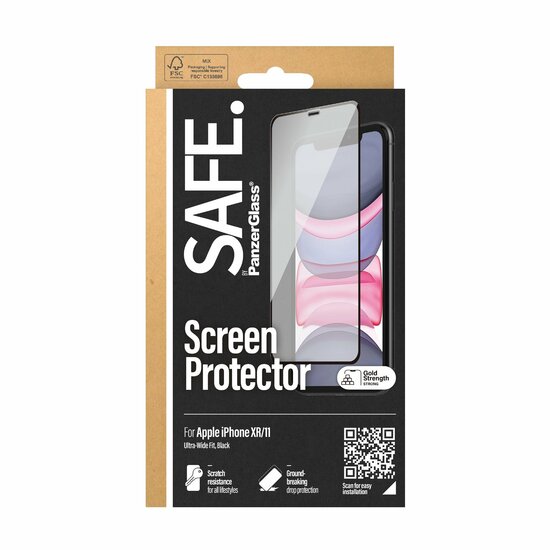 PanzerGlass SAFE iPhone 11 / XR Glas-Displayschutzfolie