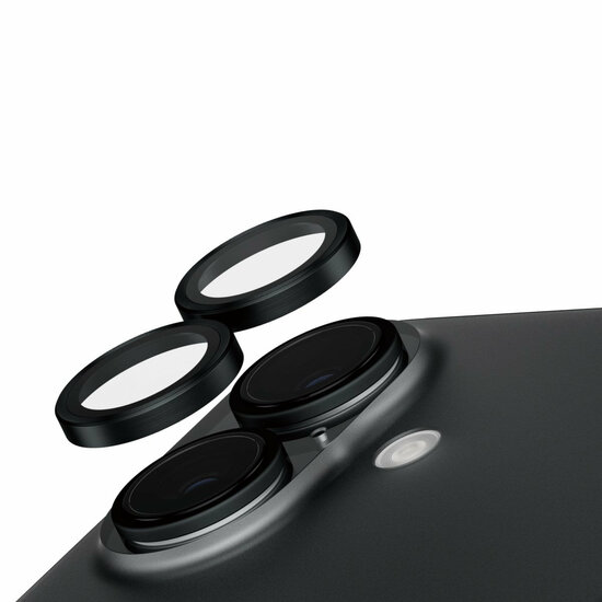 PanzerGlass SAFE iPhone 16 / 16 Plus glazen camerabeschermer zwart